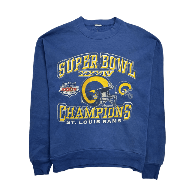 (M) Vintage St. Louis Rams Super Bowl Championship Sweatshirt Blue