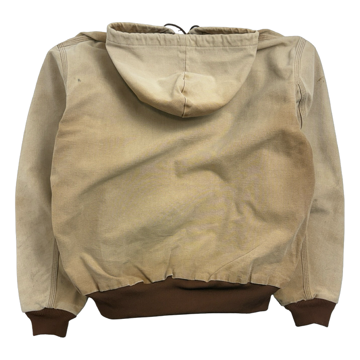 Vintage 90s Carhartt Active Hooded Work Jacket Tan | Vitnage Clothing Store Canada