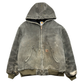 Vintage Carhartt Distressed Active Hooded Jacket Green