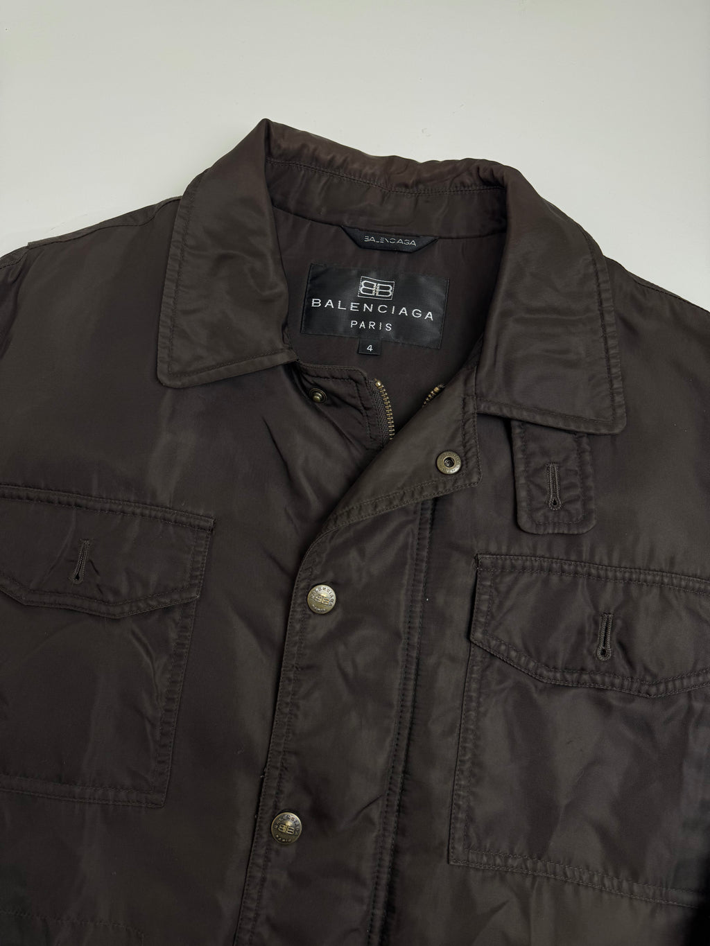 Vintage Balenciaga Paris Nylon Chore Jacket Brown
