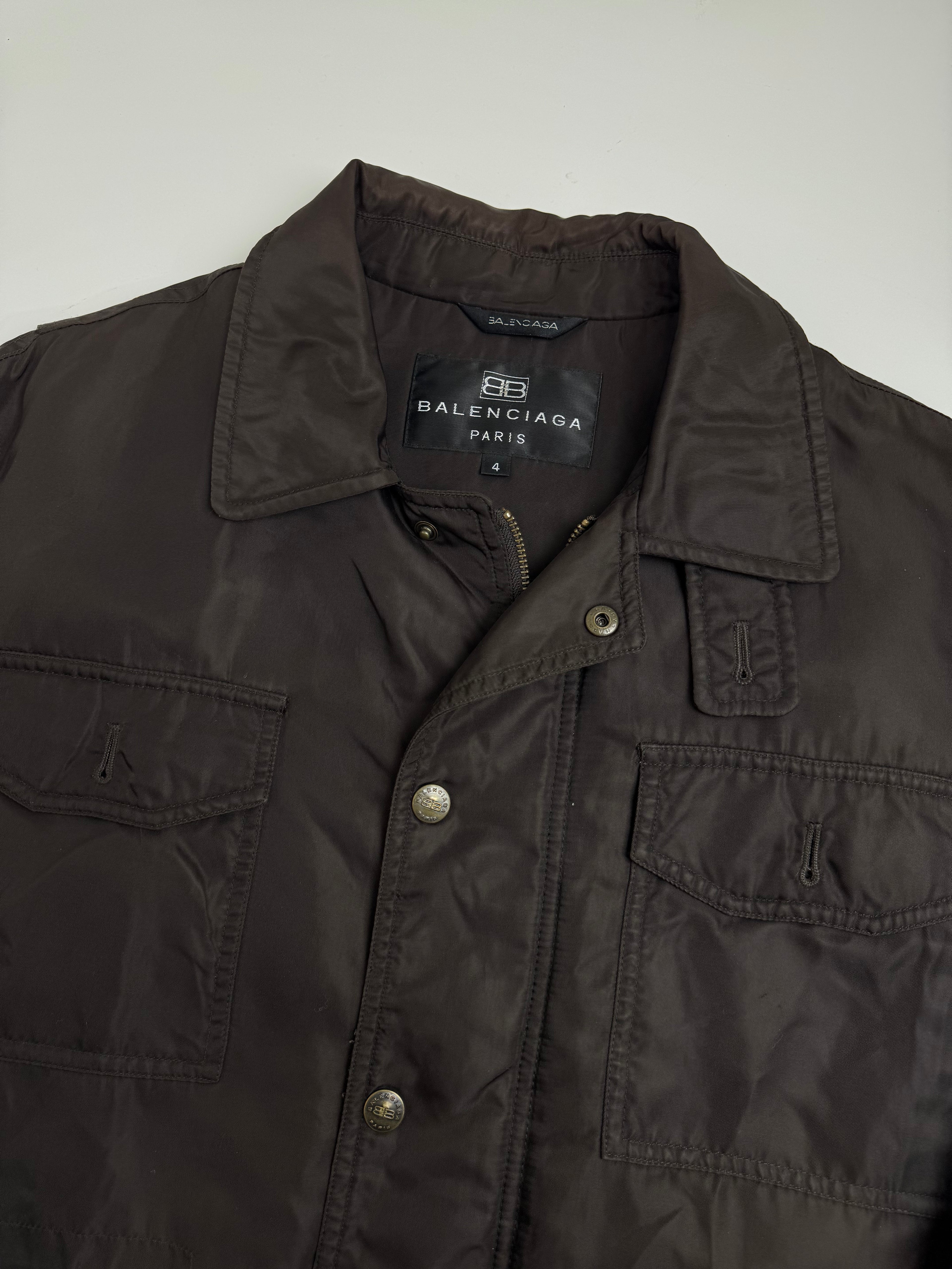 Vintage Balenciaga Paris Nylon Chore Jacket Brown
