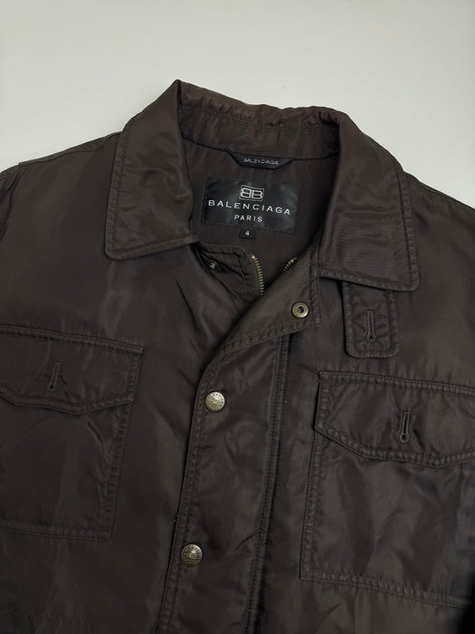 Vintage Balenciaga Paris Nylon Chore Jacket Brown | Vitnage Clothing Store Canada