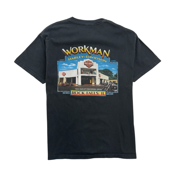 Vintage '02 Workman Harley Davidson Tee Black | Vitnage Clothing Store Canada