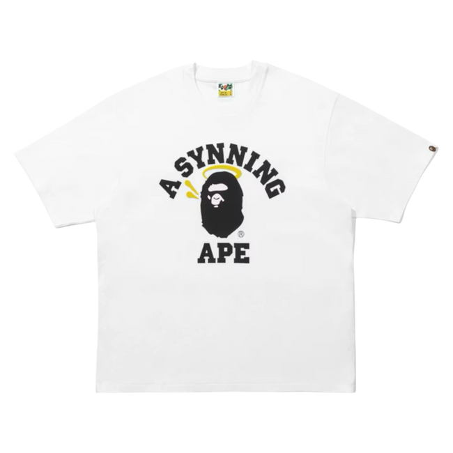 BAPE x Spotify x Central Cee College Relaxed Fit Tee White