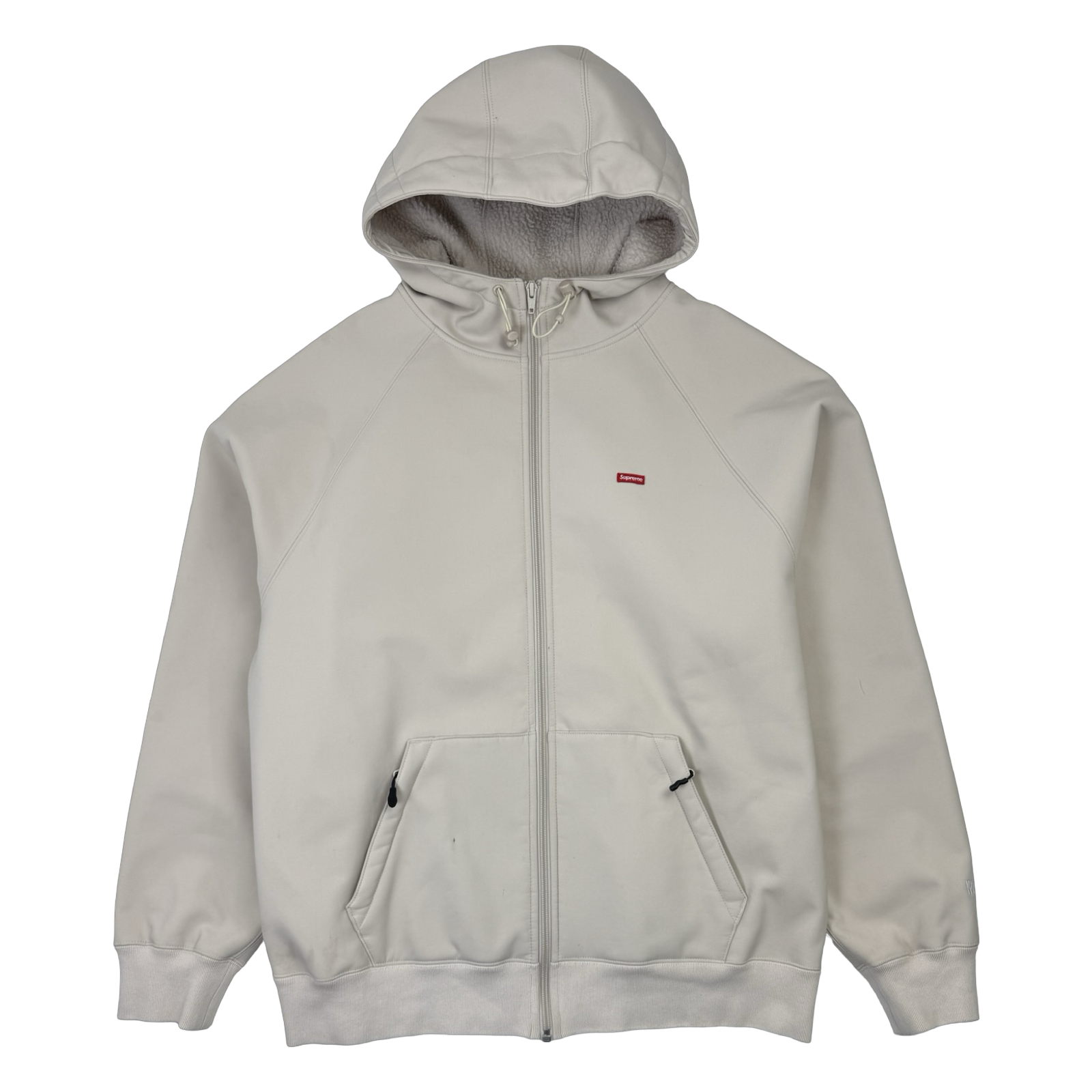 Supreme Windstopper Zip Up Hooded Sweatshirt Cream (USED)