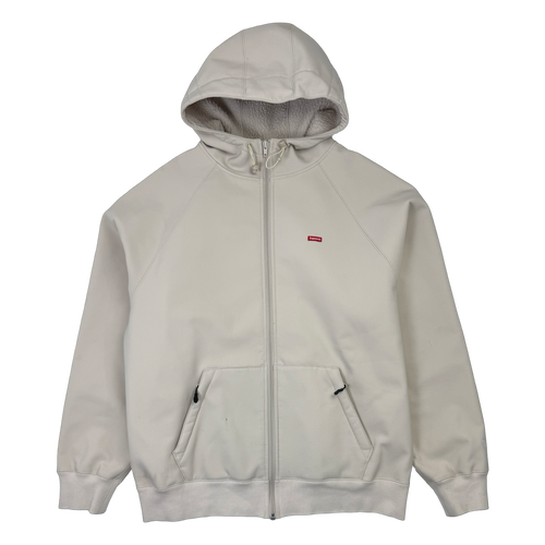 Supreme Windstopper Zip Up Hooded Sweatshirt Cream (USED) | Vintage Clothing Store Canada