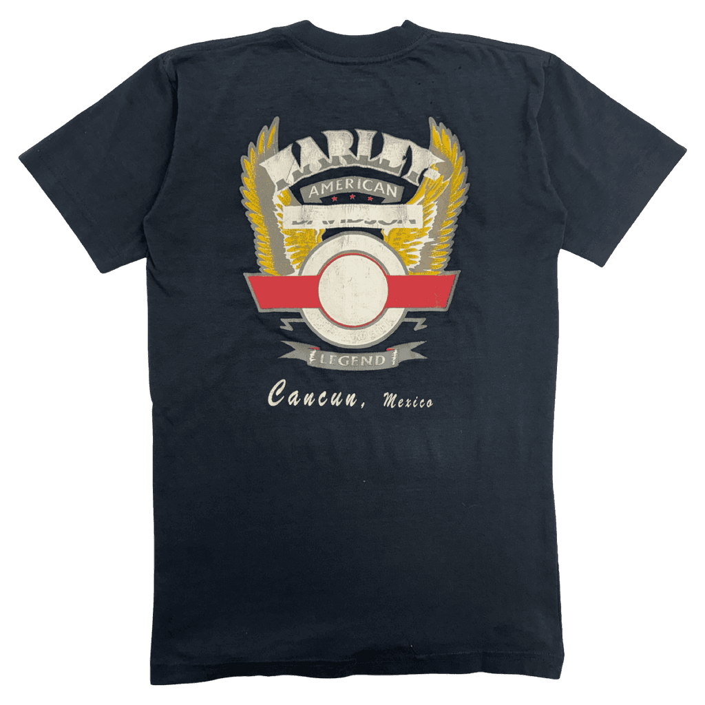 Vintage Harley Davidson American Legend Cancun Tee Black