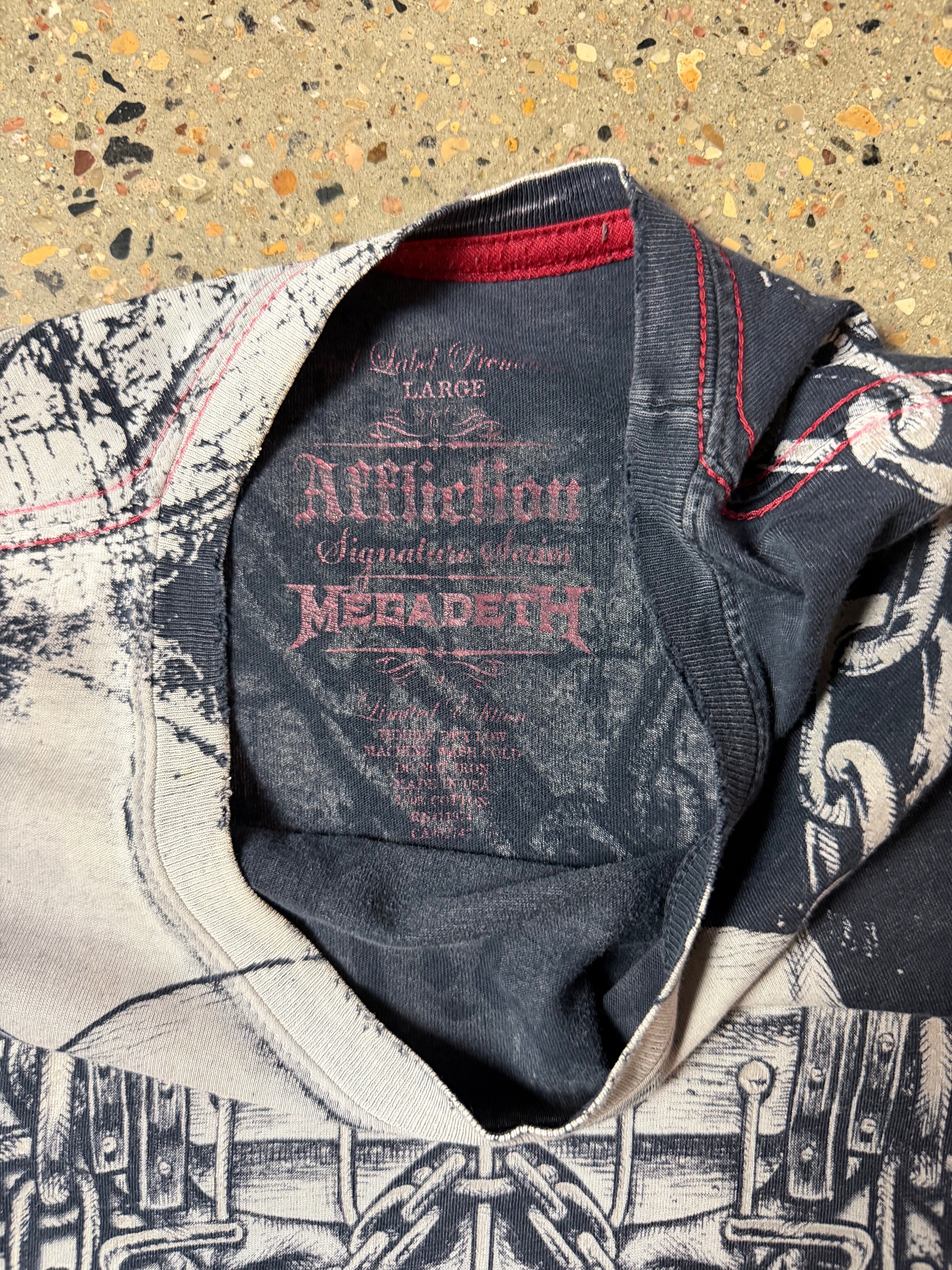 Y2K Affliction x Megadeath Tee Black