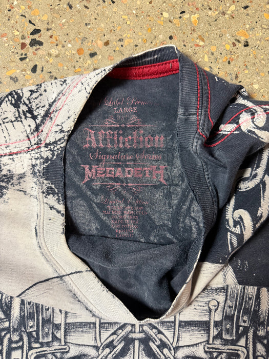 Y2K Affliction x Megadeath Tee Black | Vitnage Clothing Store Canada