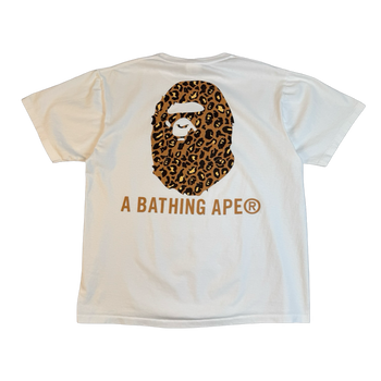 BAPE Ape Head Leopard Camo Tee White (USED)