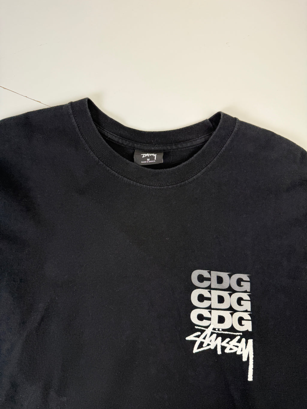 Stussy x Comme Des Garcons Dot L/S Tee Black (USED)