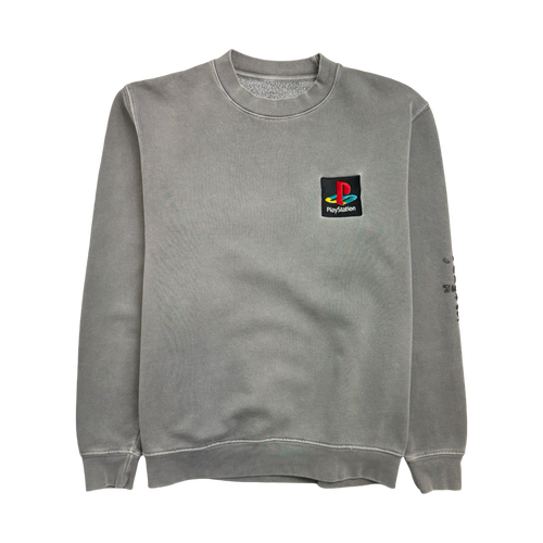 Travis Scott PlayStation Classic Crewneck Washed Grey (USED) | Vintage Clothing Store Canada