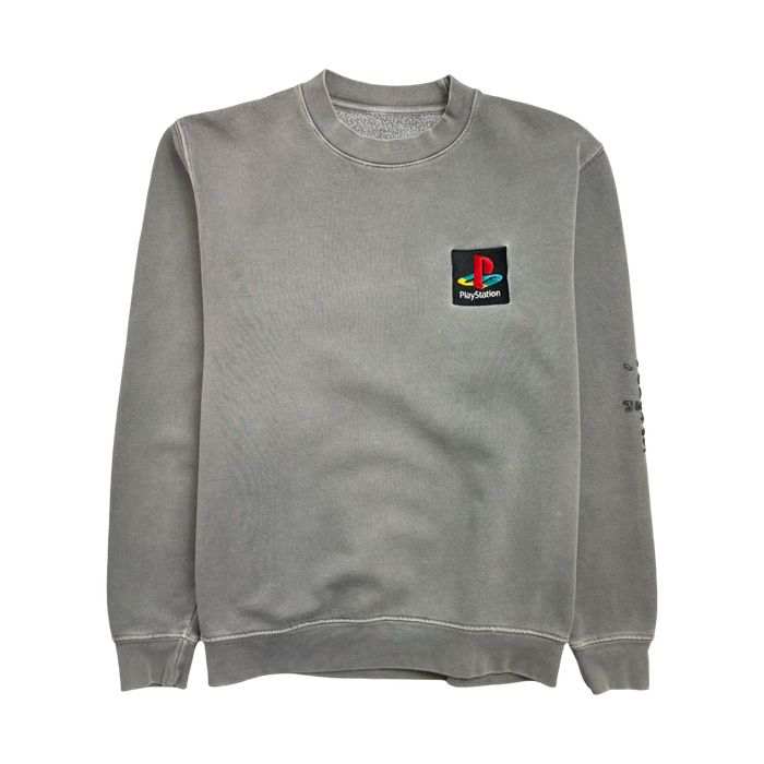 Travis Scott PlayStation Classic Crewneck Washed Grey (USED) | Vitnage Clothing Store Canada