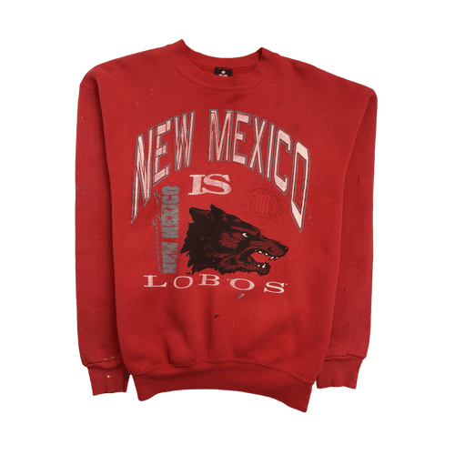 (M) Vintage New Mexico Lobos Sweatshirt Red | Vintage Clothing Store Canada