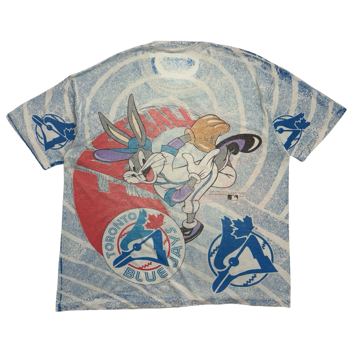 Vintage 1993 Toronto Blue Jays Looney Tunes AOP Tee | Vitnage Clothing Store Canada