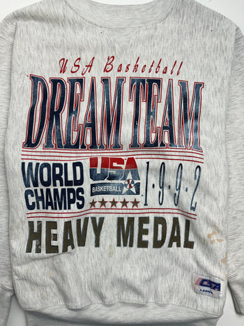 (L) Vintage '92 USA Basketball Dream Team Sweatshirt Grey