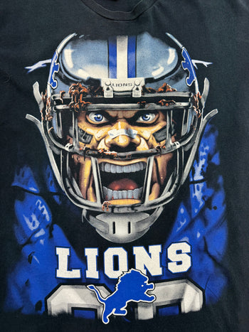 (XL) Vintage 2000s Detroit Lions Tee Black