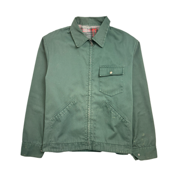 (XL) Vintage 90s Lined Harrington Jacket Green