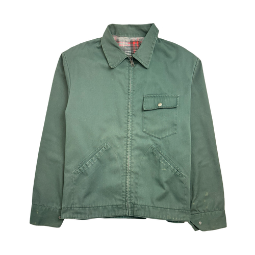 (XL) Vintage 90s Lined Harrington Jacket Green | Vintage Clothing Store Canada