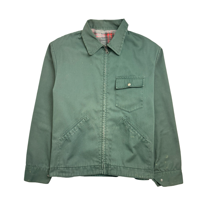 (XL) Vintage 90s Lined Harrington Jacket Green | Vitnage Clothing Store Canada