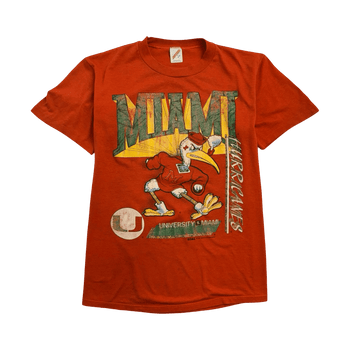 Vintage '91 University Of Miami Tee Orange