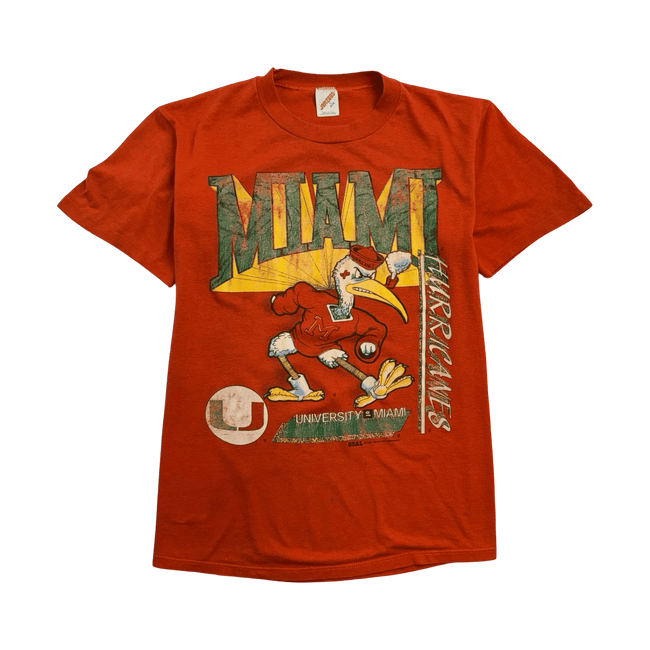 Vintage '91 University Of Miami Tee Orange