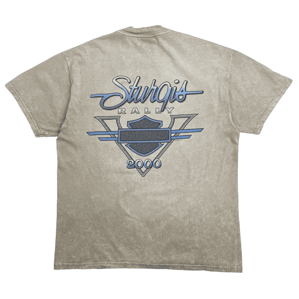 Vintage 2000 Harley Davidson Sturgis Rally Tee Light Brown