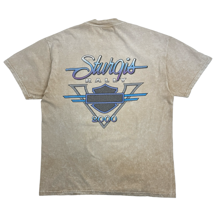 Vintage 2000 Harley Davidson Sturgis Rally Tee Light Brown | Vitnage Clothing Store Canada