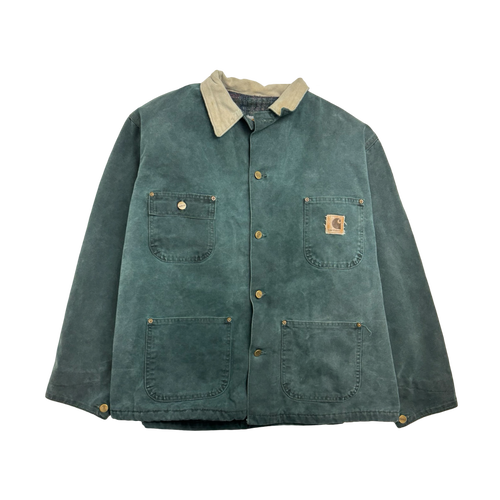 Vintage Carhartt Chore Work Jacket Blue Green | Vintage Clothing Store Canada