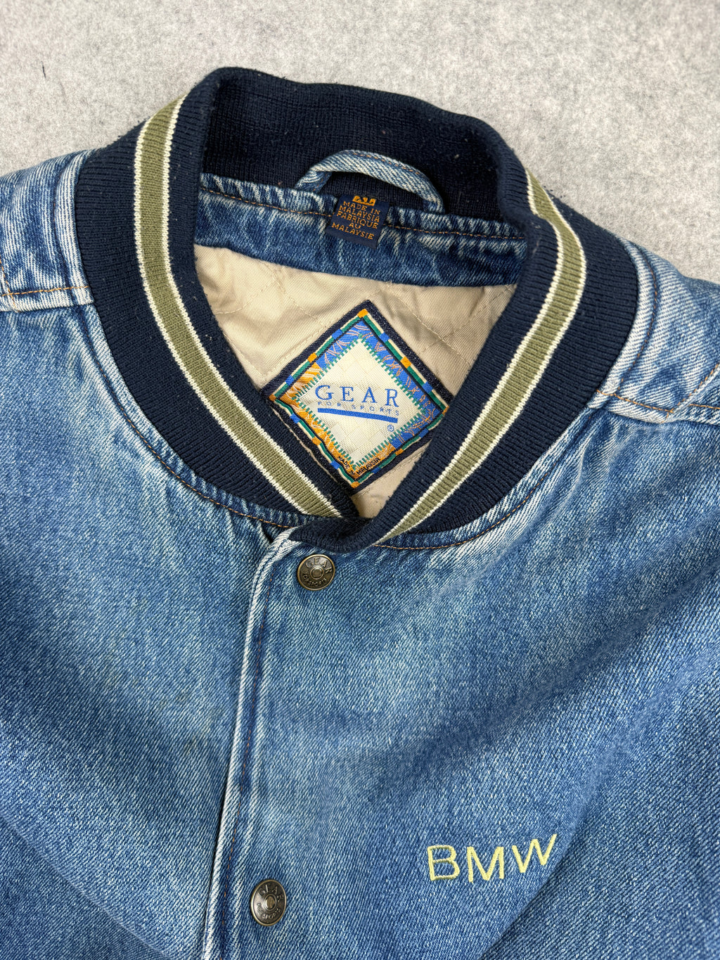 Vintage Gear BMW Denim Varsity Jacket