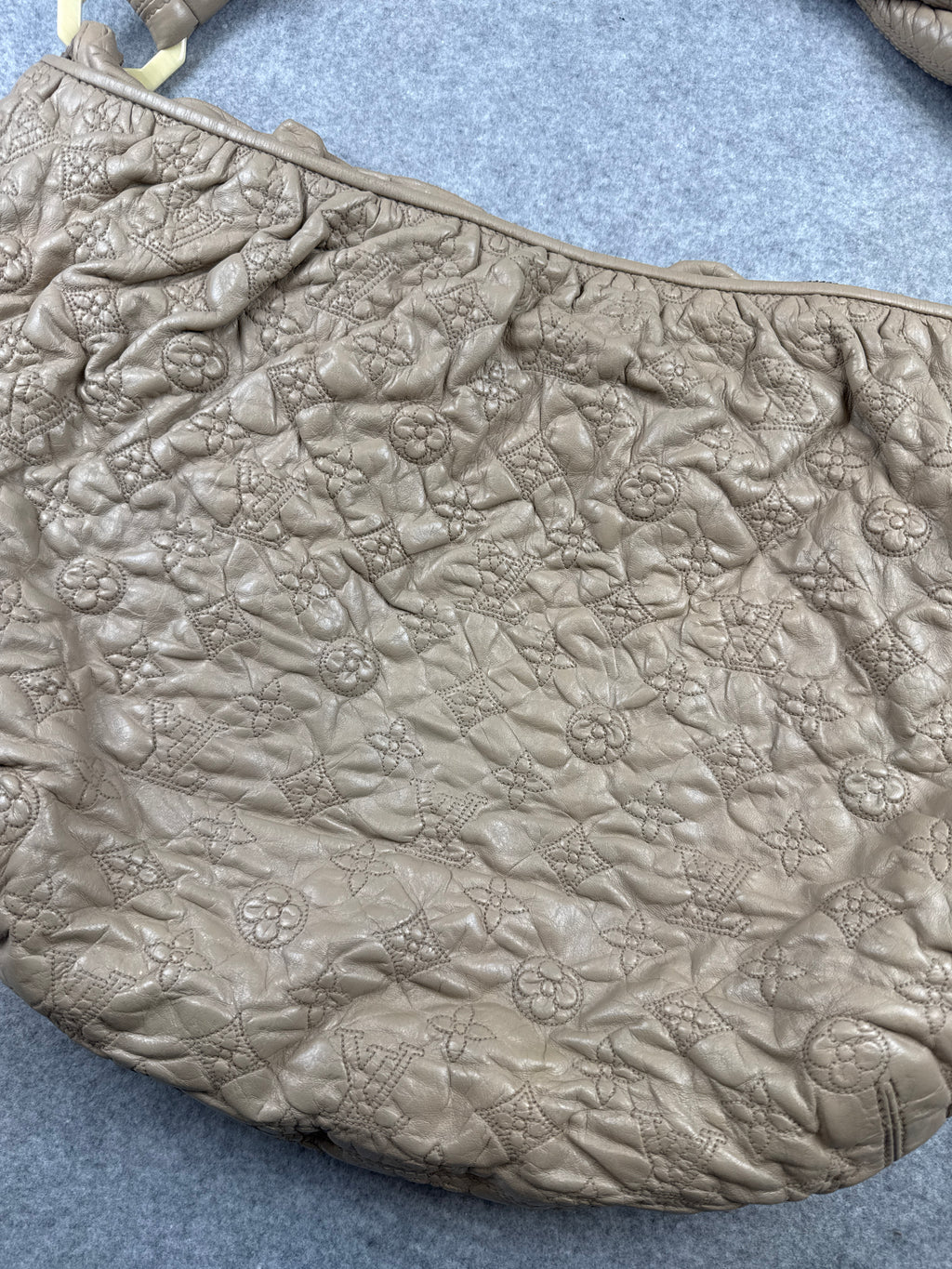 Louis Vuitton Olympe Nimbus Monogram GM Shoulder Bag Beige