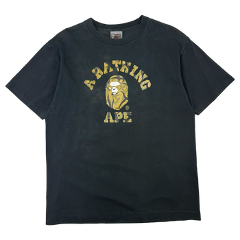 BAPE Camo College Ape Tee Black (USED)