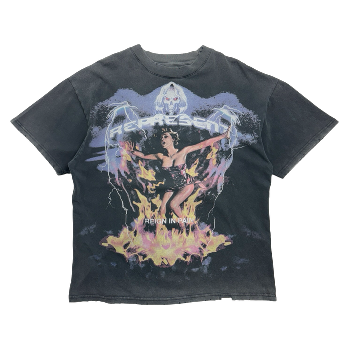 Represent Spirit Reaper Reign In Pain Tee Vintage Black (USED) | Vitnage Clothing Store Canada