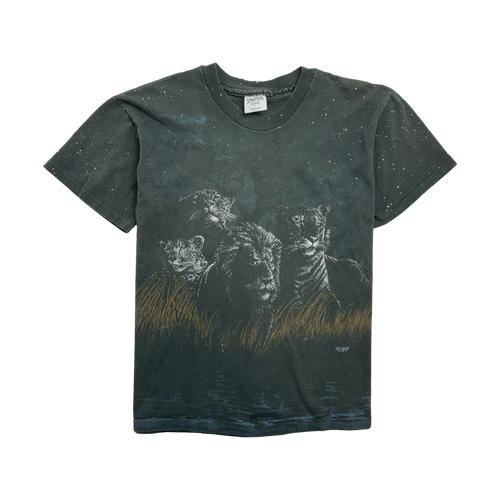 (M) Vintage Nature Big Cats Tee Black | Vintage Clothing Store Canada