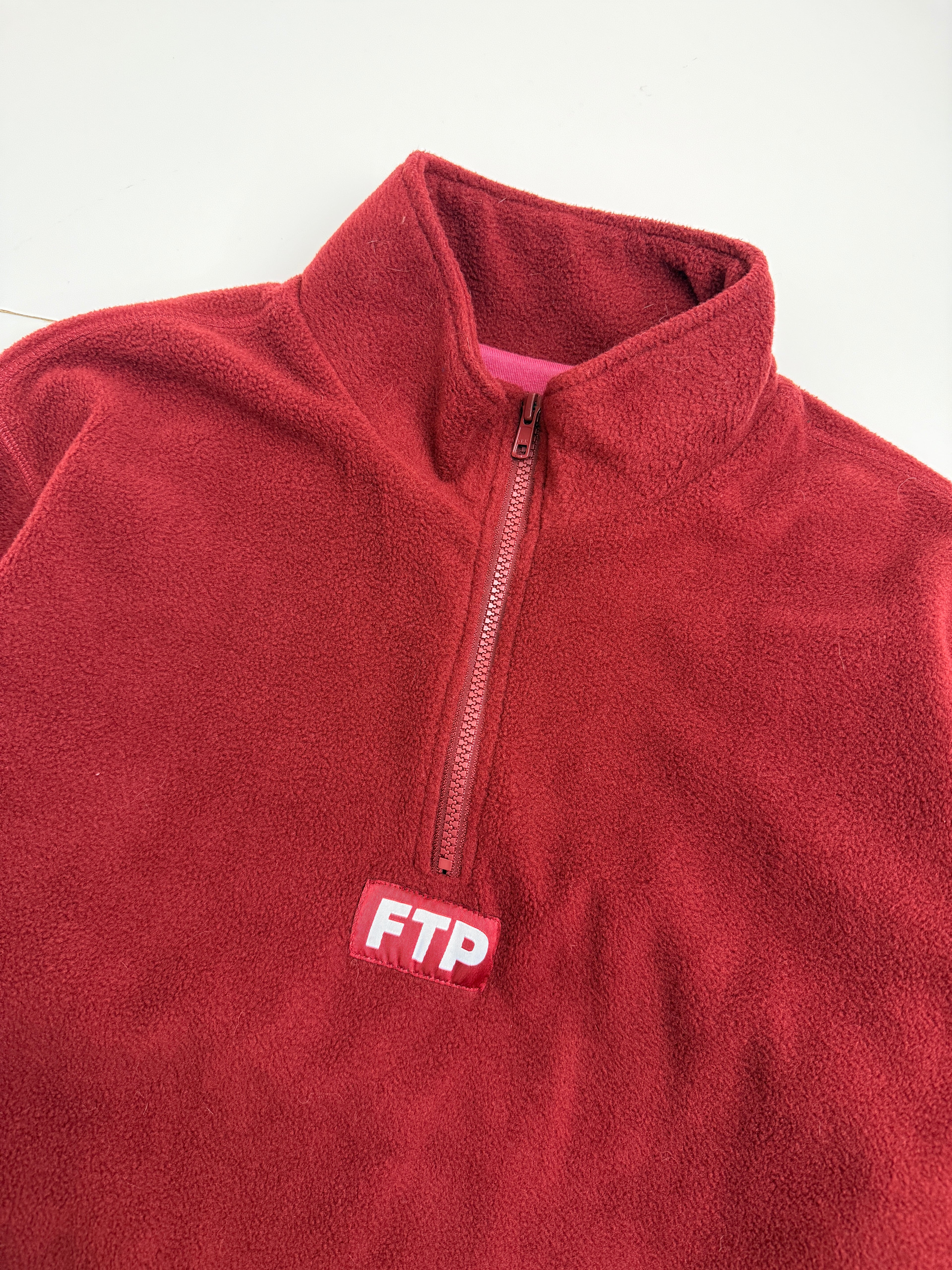 FTP Sherpa Half Zip Jacket Red (USED)