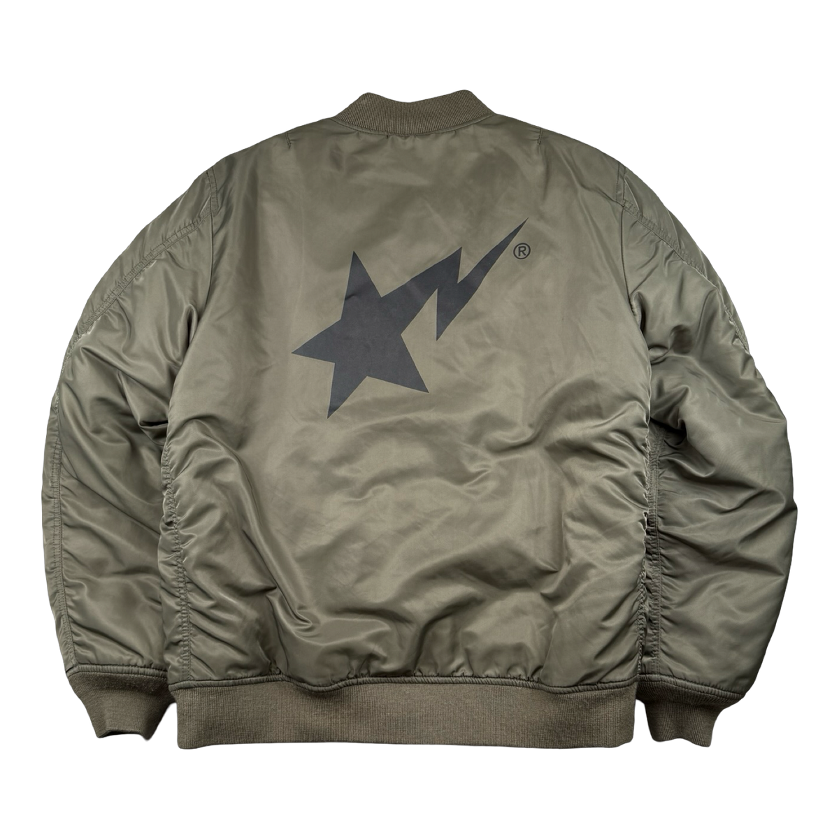 BAPE Bapesta Bomber Jacket Green SS19 (USED)