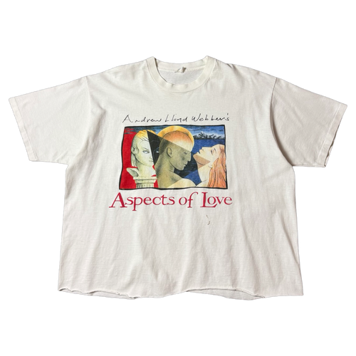 Vintage Musical Aspects of Love by Andrew Lloyd Webber Tee White | Vintage Clothing Store Canada