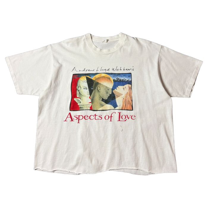Vintage Musical Aspects of Love by Andrew Lloyd Webber Tee White | Vitnage Clothing Store Canada