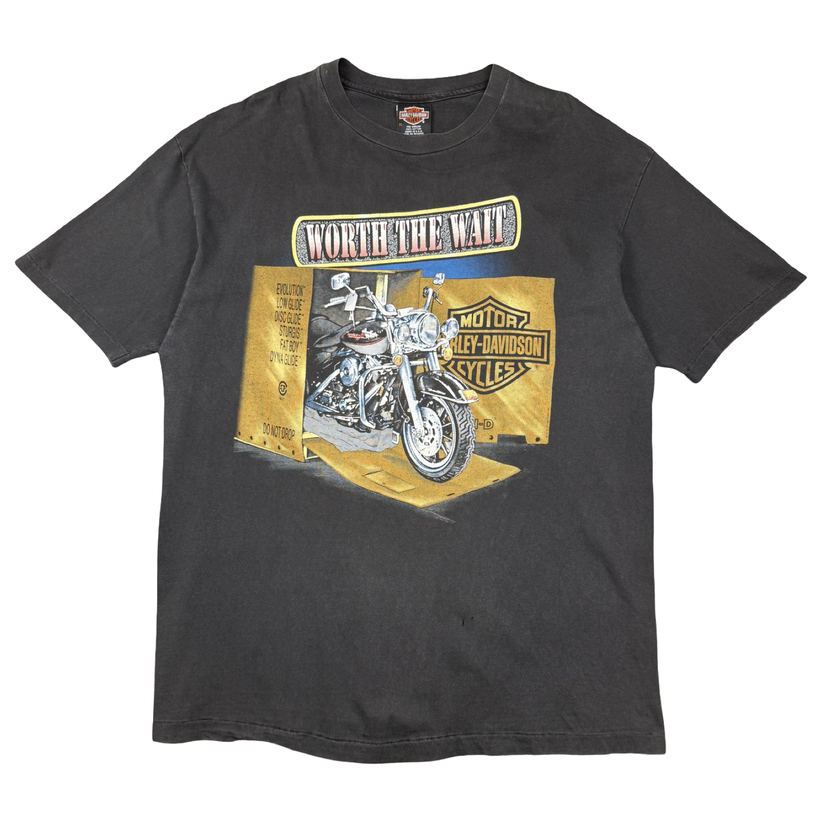 Vintage Harley Davidson Worth The Wait Tee Black