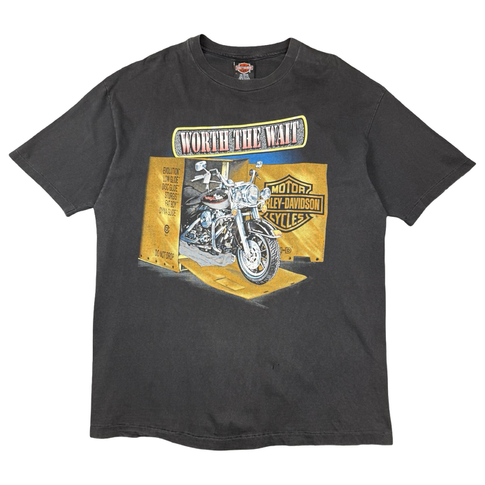 Vintage Harley Davidson Worth The Wait Tee Black | Vitnage Clothing Store Canada