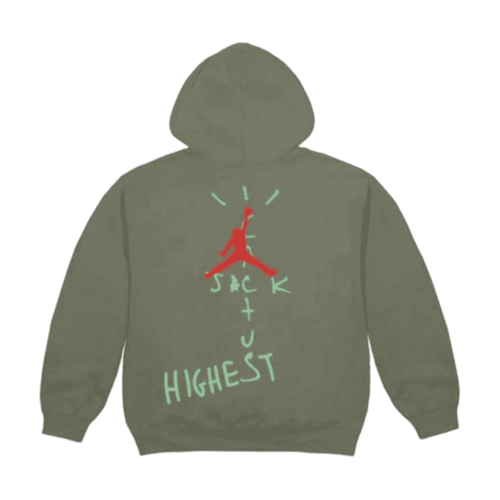 Travis Scott x Jordan HITR Hoodie Olive | Vintage Clothing Store Canada