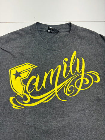 Vintage Y2k Family Tee Faded Charcoal