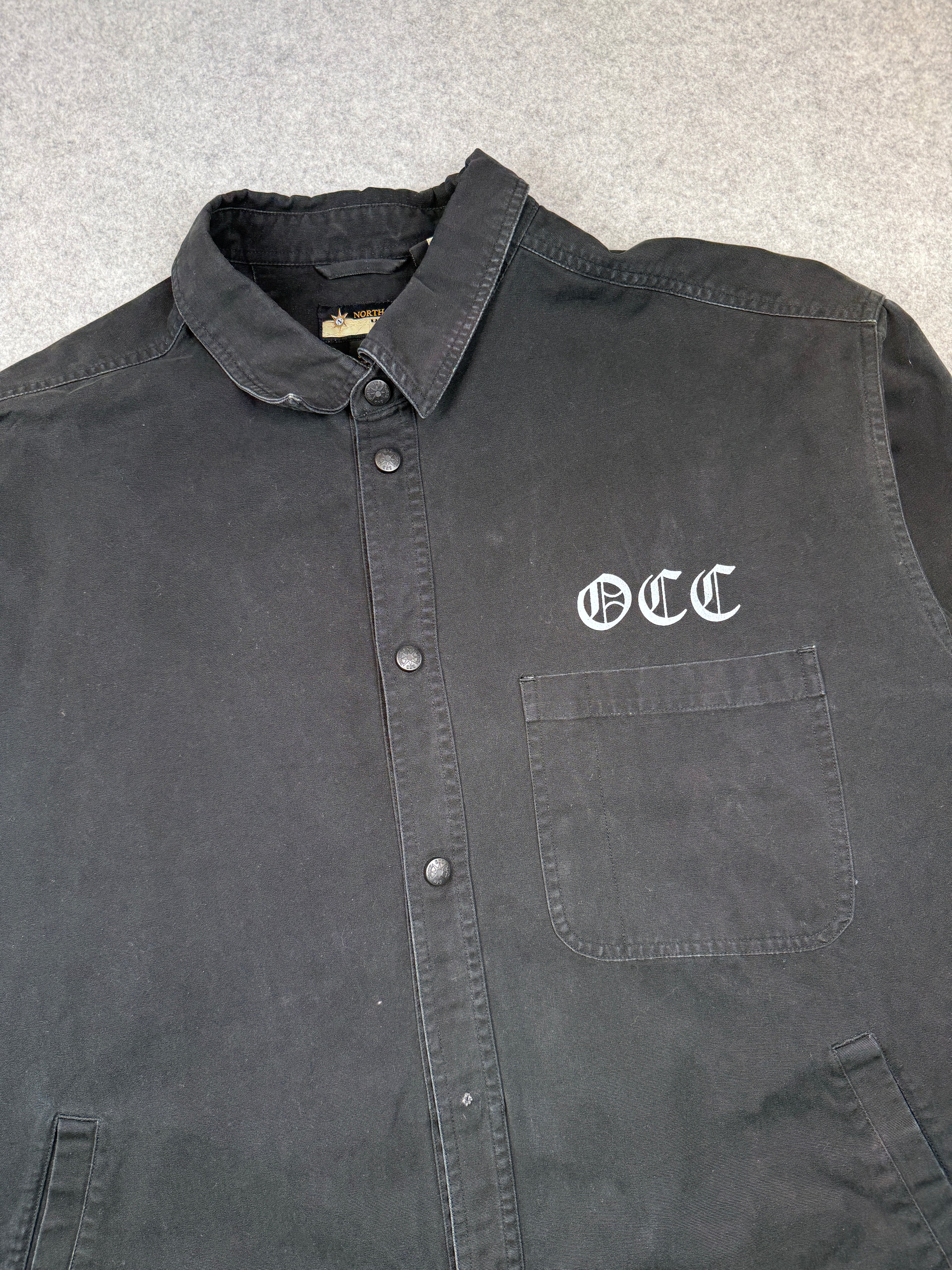 Vintage Orange County Choppers New York Canvas Button Up Black