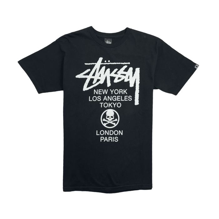 Stussy x Mastermind Tee Black (USED) | Vitnage Clothing Store Canada