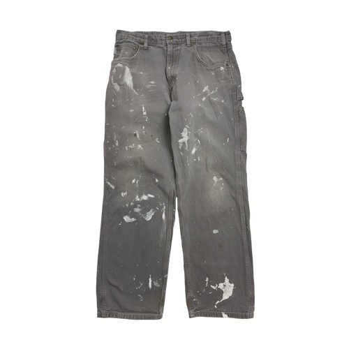 Vintage Carhartt Carpenter Paint Splatter Pants Grey | Vintage Clothing Store Canada