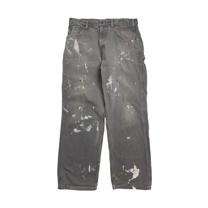 Vintage Carhartt Carpenter Paint Splatter Pants Grey | Vitnage Clothing Store Canada