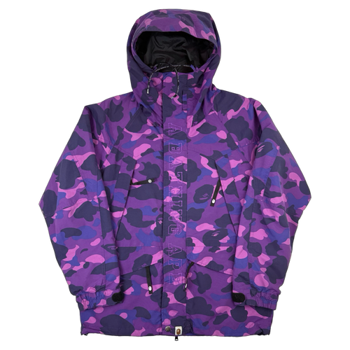 BAPE Color Camo Snowboard Jacket Purple (USED) | Vintage Clothing Store Canada