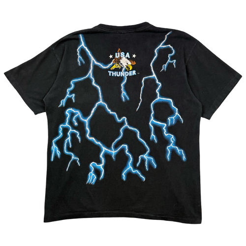 Vintage American Thunder Wolf Chief Tee Black | Vintage Clothing Store Canada