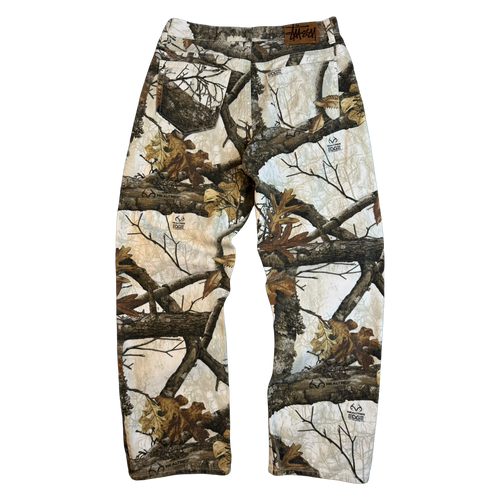Stussy Realtree Camo Jeans White (USED) | Vintage Clothing Store Canada