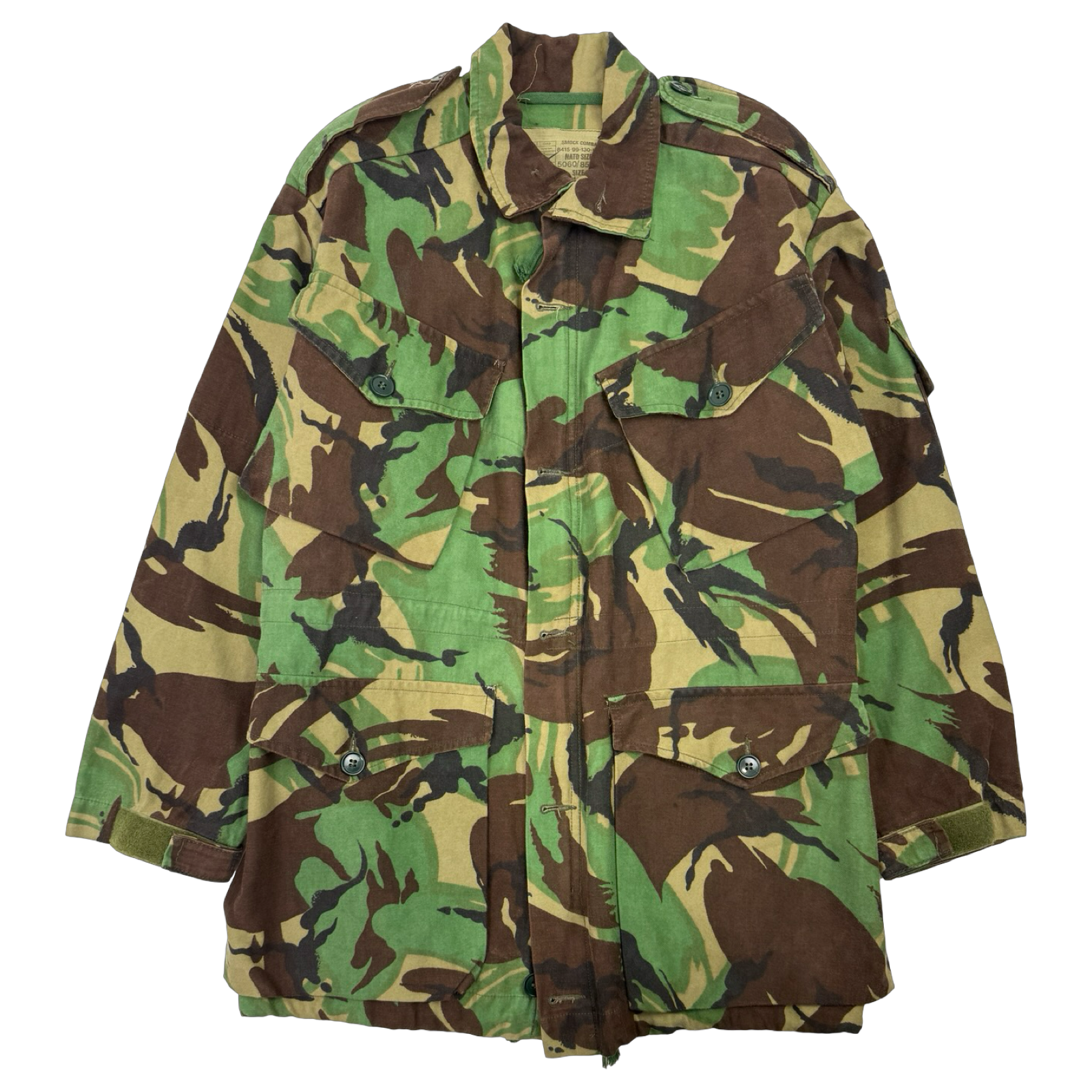 Smock Combat Army Issued Zip Up Light Jacket Green Camo